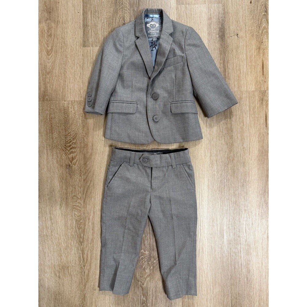 Appaman Boys 2T Gray 2-Piece Formal Pant Suit Set Jacket & Pants